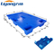 Сторона голубых пластиковых паллетов HDPE паллета евро EPAL четырехпроводная одиночная