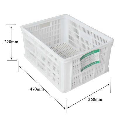 Ящики для хранения пластиковой клети белого перехода Stackable пластиковые складывая