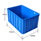 Голубая складная Stackable емкость нагрузки коробки 50KG пластиковой клети
