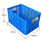 Голубая складная Stackable емкость нагрузки коробки 50KG пластиковой клети