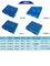 Паллеты Rackable HDPE четырехпроводных паллетов пластиковые 1200mm×1000mm×150mm
