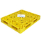 Светлые паллеты PP HDPE отлитые в форму впрыской пластиковые 1500x1500mm желтое