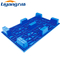 Сторона голубых пластиковых паллетов HDPE паллета евро EPAL четырехпроводная одиночная