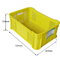 Приносят плоды желтые Stackable коробки пластиковой клети многоразовые пластиковые двигая