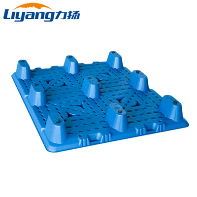 Сторона HDPE одиночная 9 футов штабелируя паллеты перехода склада пластиковые