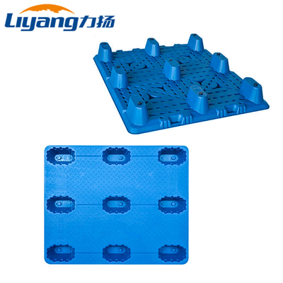 Сторона HDPE одиночная 9 футов штабелируя паллеты перехода склада пластиковые